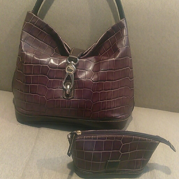 Dooney & Bourke Handbags - Dooney & Bourke Croco logo lock sachel